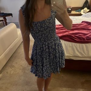 Tropical blue sundress from a local boutique